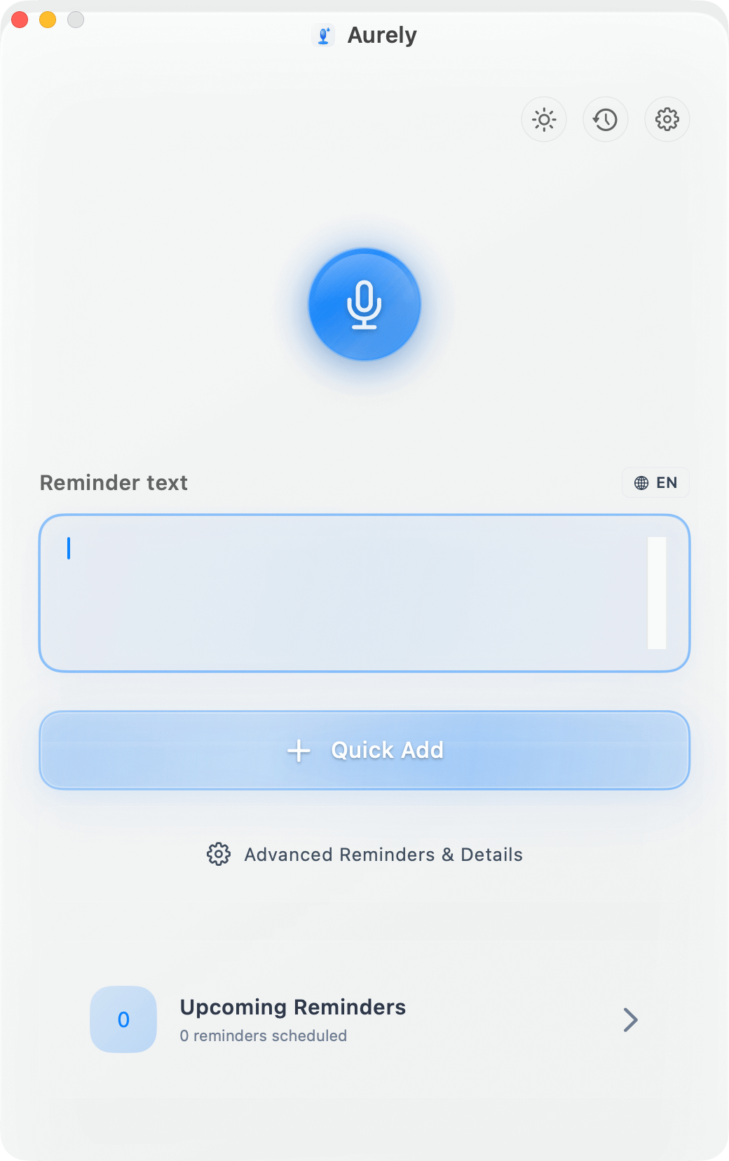 Aurely Main Window - Light Theme